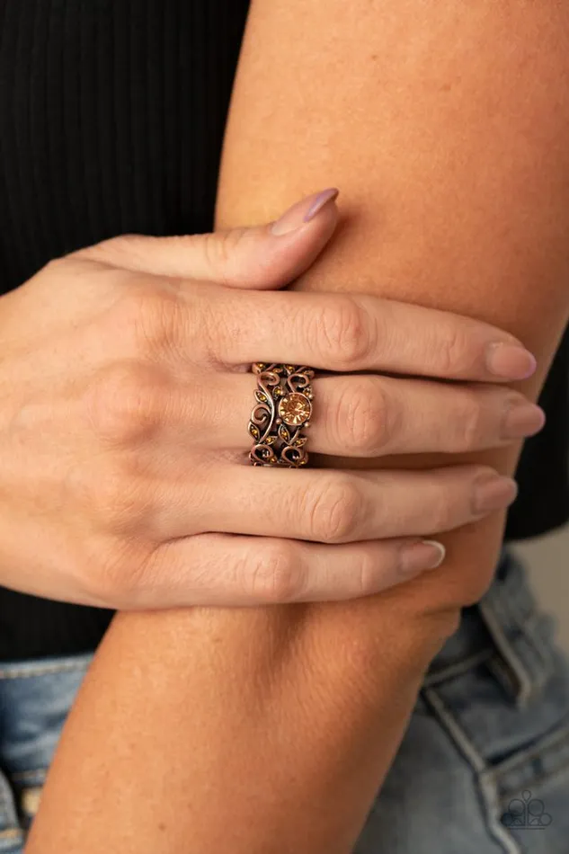 Paparazzi Ring Ebb and GLOW Copper Paparazzi Jewelry Rings
