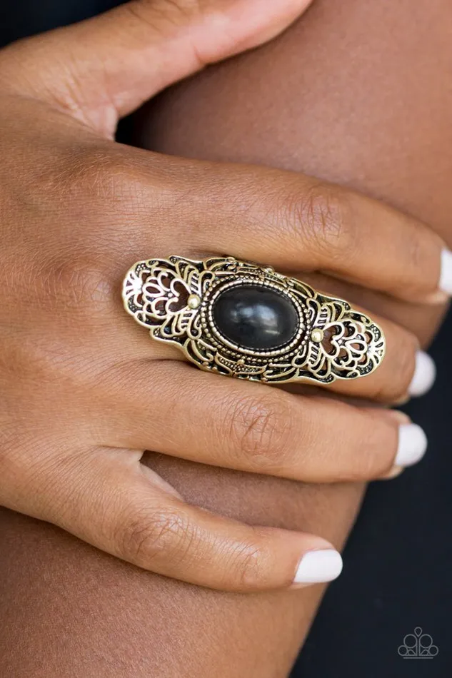 Paparazzi Ring Ego Trippin Brass Paparazzi Jewelry Rings