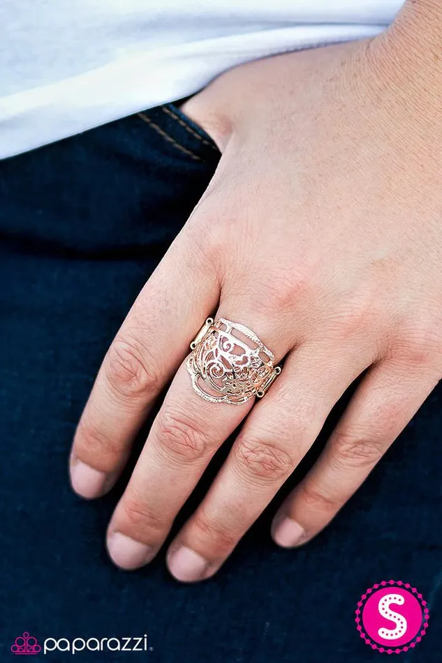 Paparazzi Ring Gorgeous Gardens Rose Gold Paparazzi Jewelry Rings