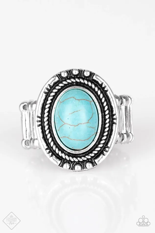 Paparazzi Ring Sandstone Sanctuary Blue Paparazzi Jewelry Rings