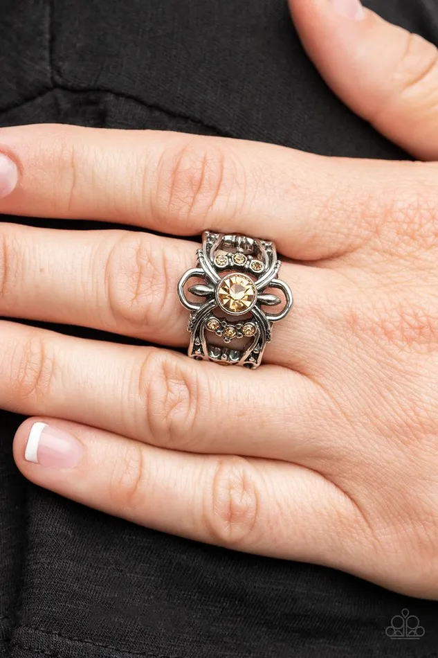 Paparazzi Ring We Wear Crowns Here Brown Paparazzi Jewelry Rings