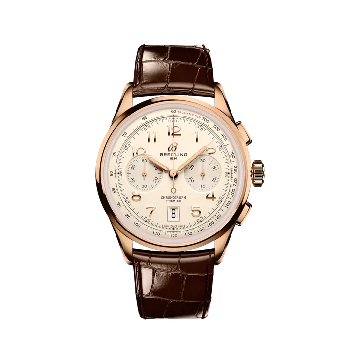 PreStyled Sets Breitling Breitling Premier B01 Chronograph 42 18K Red Gold Ivory Dial PreStyled Sets Breitling Breitling Premier B01 Chronograph 42 18K Red Gold Ivory Dial