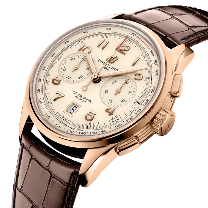 PreStyled Sets Breitling Breitling Premier B01 Chronograph 42 18K Red Gold Ivory Dial PreStyled Sets Breitling Breitling Premier B01 Chronograph 42 18K Red Gold Ivory Dial
