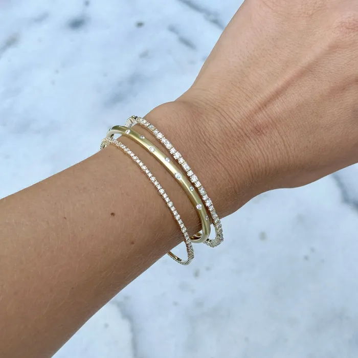 PreStyled Sets Croghans Diamond Flush Set 14K Yellow Gold Bangle