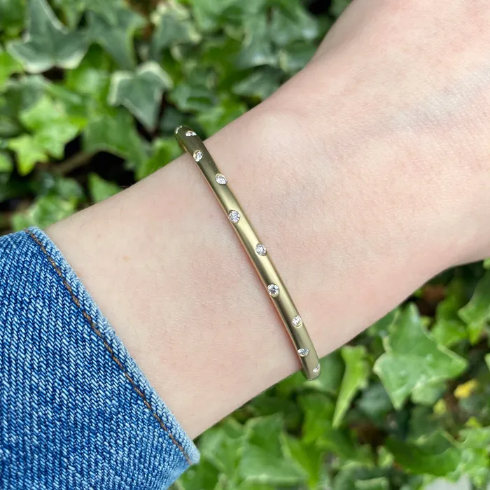 PreStyled Sets Croghans Diamond Flush Set 14K Yellow Gold Bangle