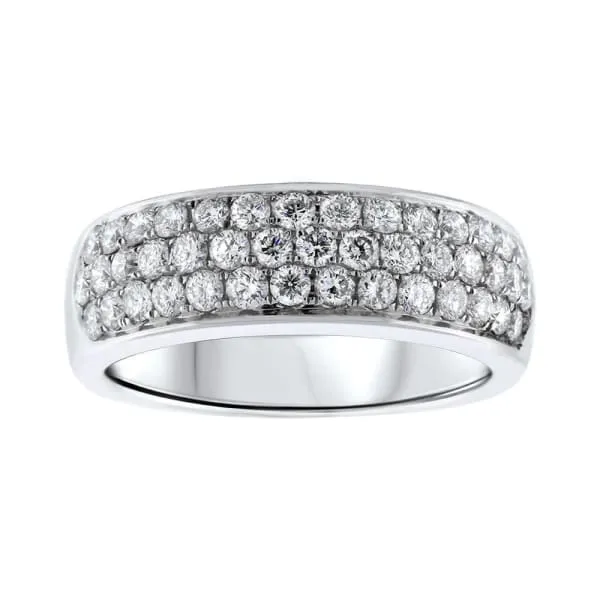 Rings 14kt White Gold Diamond Wedding Band Dome Shaped 180ct Diamonds BA7505 Diamond Source NYC Rings 14kt White Gold Diamond Wedding Band Dome Shaped 180ct Diamonds BA7505 Diamond Source NYC