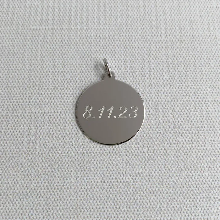 Rings Croghans Sterling Silver Large Round Disc Charm