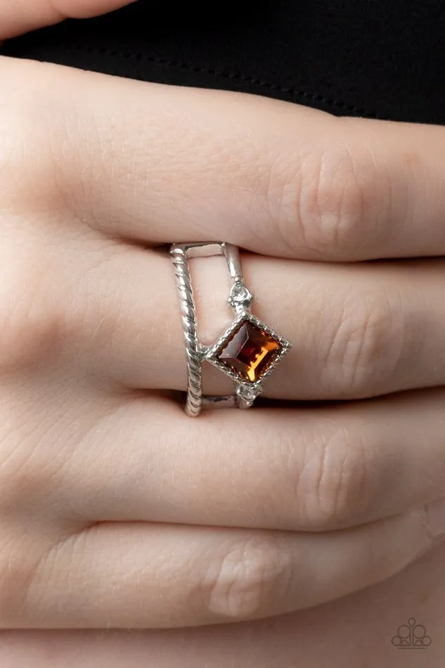 Rings Paparazzi Jewelry Paparazzi Ring Angling for Attention Brown