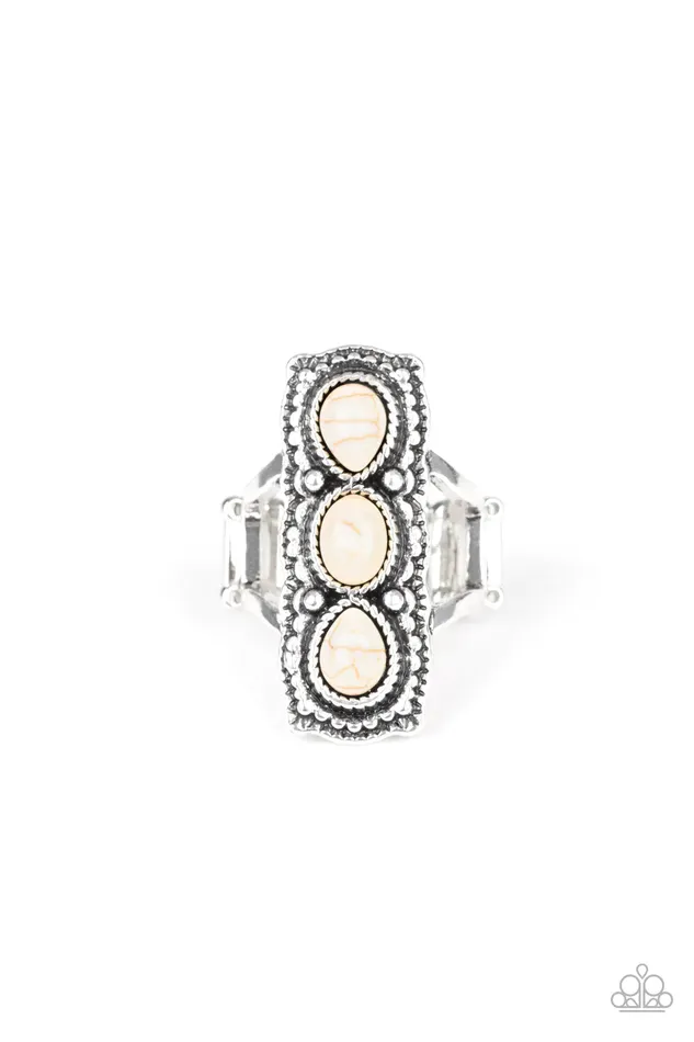 Rings Paparazzi Jewelry Paparazzi Ring Desert Destiny White