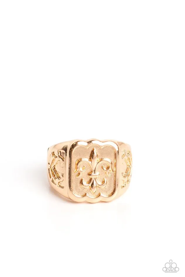 Rings Paparazzi Jewelry Paparazzi Ring Fiercely FleurDeLis Gold Rings Paparazzi Jewelry Paparazzi Ring Fiercely FleurDeLis Gold