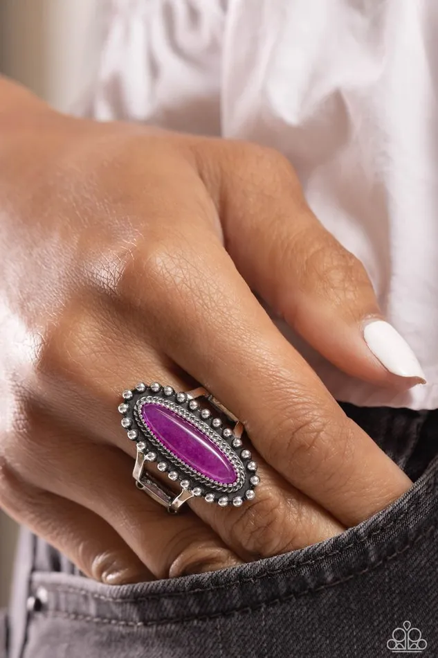 Rings Paparazzi Jewelry Paparazzi Ring Oblong Occasion Purple