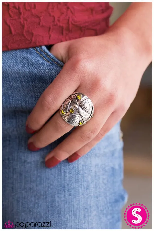 Rings Paparazzi Jewelry Paparazzi Ring Piece It All Together Green