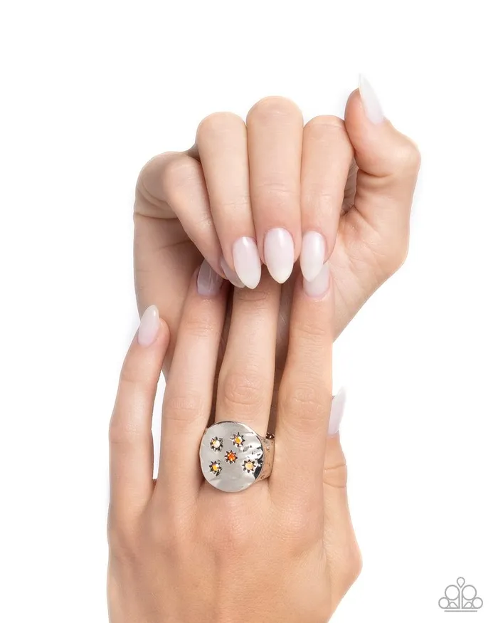 Rings Paparazzi Jewelry Paparazzi Ring Starry Serenade Orange