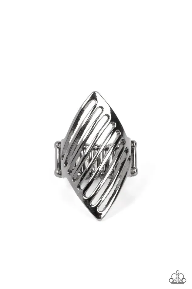 Rings Paparazzi Ring I Just Need to Vent Black Paparazzi Jewelry