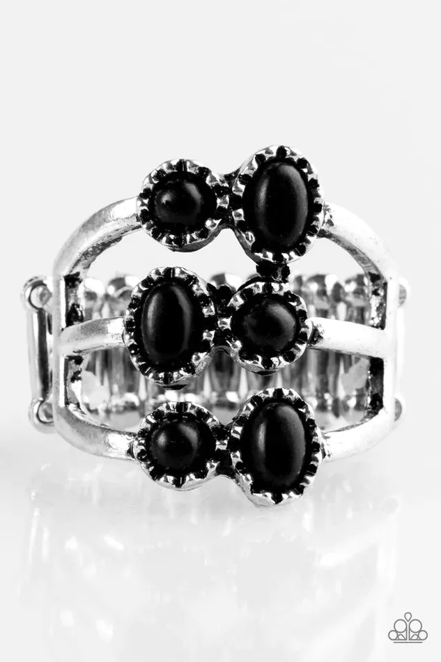 Rings Paparazzi Ring Sticks and STONEHENGE Black Paparazzi Jewelry