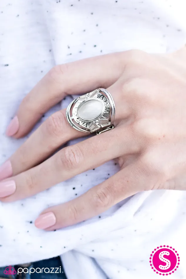 Rings Paparazzi Ring Summer Blaze White Paparazzi Jewelry