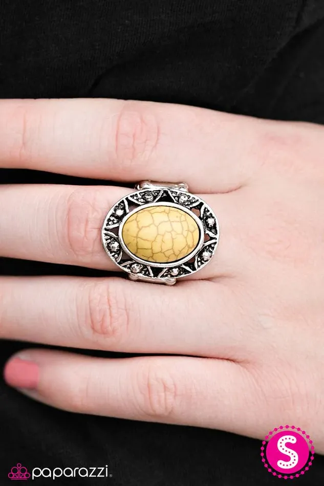 Rings Paparazzi Ring Sun Valley Yellow Paparazzi Jewelry