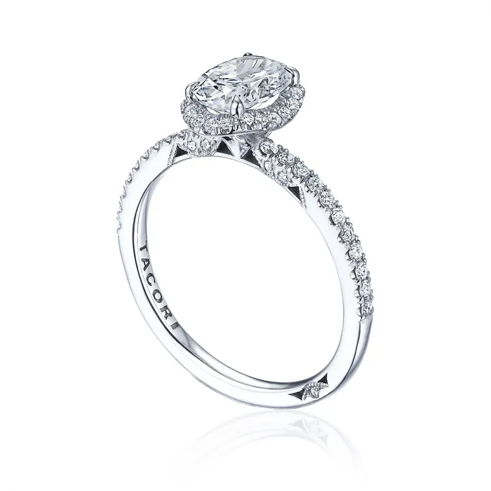 Rings Tacori 18K White Gold Diamond Semimount Ring Tacori