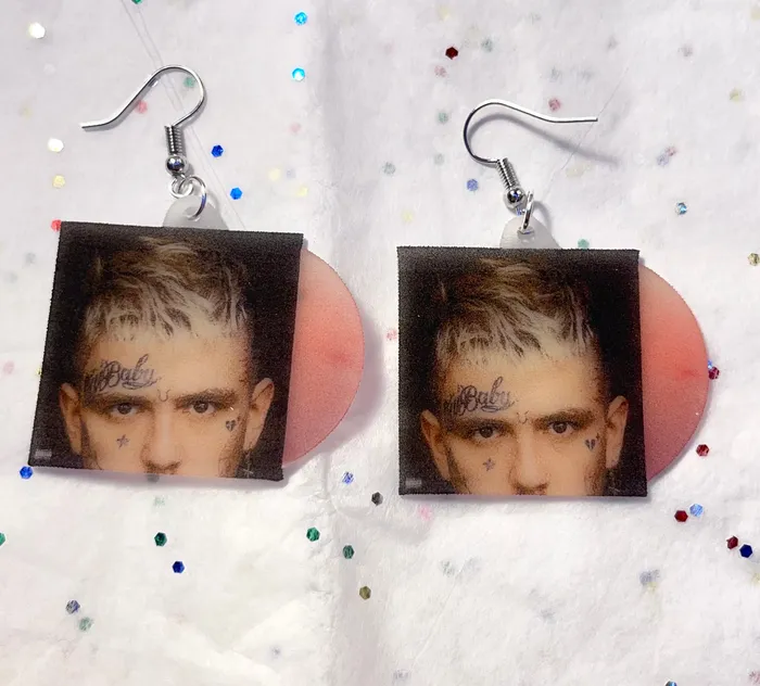 Sam Makes Things Earrings Lil Peep Collection of Vinyl Albums Handmade Earrings