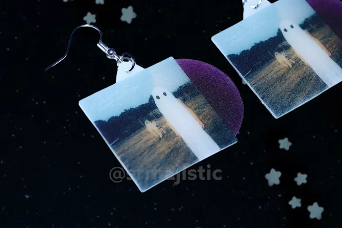 Sam Makes Things Earrings Phoebe Bridgers Stranger in the Alps Vinyl Album Handmade Earrings