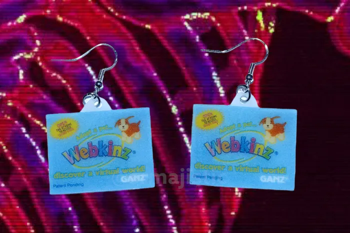 Sam Makes Things Webkinz Code Tag 2D cute detailed Handmade Earrings Earrings Sam Makes Things Webkinz Code Tag 2D cute detailed Handmade Earrings Earrings