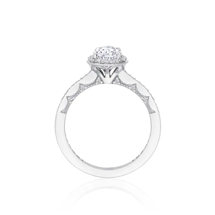Tacori Coastal Crescent Platinum Pear Shape Engagement Ring Tacori Rings