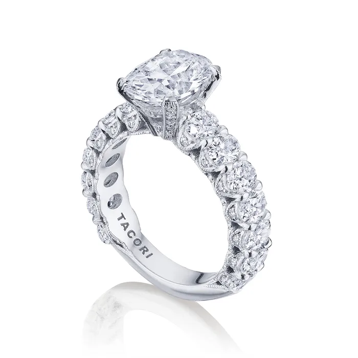 Tacori PreStyled Sets Tacori Royal T 18K White Gold Diamond Semimount