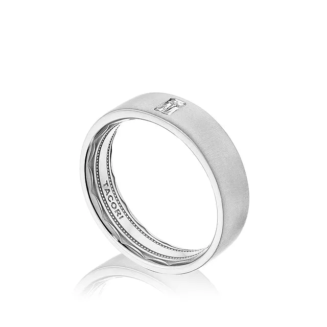 Tacori Sculpted Cresent 18K White Gold Gents 6mm Satin Diamond Band Tacori Rings Tacori Sculpted Cresent 18K White Gold Gents 6mm Satin Diamond Band Tacori Rings