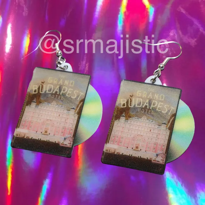 The Grand Budapest Hotel 2014 DVD 2D detailed Handmade Earrings Sam Makes Things Earrings The Grand Budapest Hotel 2014 DVD 2D detailed Handmade Earrings Sam Makes Things Earrings
