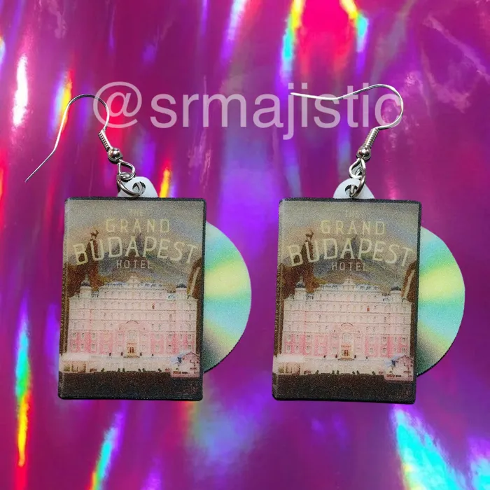The Grand Budapest Hotel 2014 DVD 2D detailed Handmade Earrings Sam Makes Things Earrings