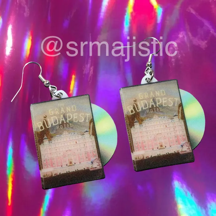 The Grand Budapest Hotel 2014 DVD 2D detailed Handmade Earrings Sam Makes Things Earrings