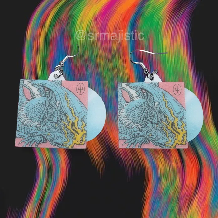 Twenty One Pilots Scaled and Icy Vinyl Album Handmade Earrings Sam Makes Things Earrings