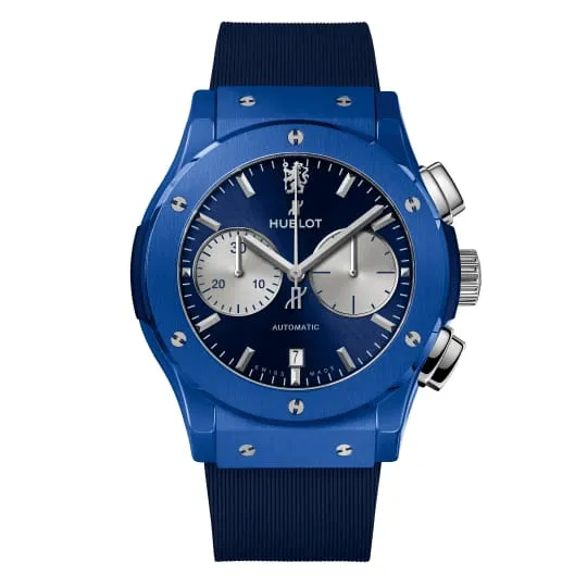 Watches Hublot Hublot Classic Fusion Chronograph Chelsea Fc 45mm Watch Ref 521EX7179RXCFC19 Blue Dial Blue Lined Rubber Strap Watches Hublot Hublot Classic Fusion Chronograph Chelsea Fc 45mm Watch Ref 521EX7179RXCFC19 Blue Dial Blue Lined Rubber Strap