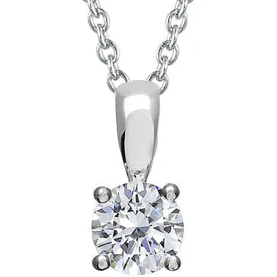 3 Carat Natural Earth Mined Diamond Pendant With Chain GB Necklaces