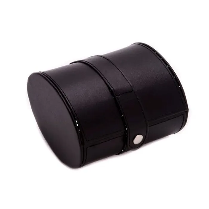 Black Leather Single Watch Travel Case With Snap Closure Bey Berk Watches Black Leather Single Watch Travel Case With Snap Closure Bey Berk Watches