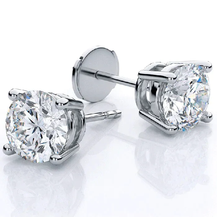 Earrings 5 Carat Genuine Natural Earth Mined Diamond Earrings GB