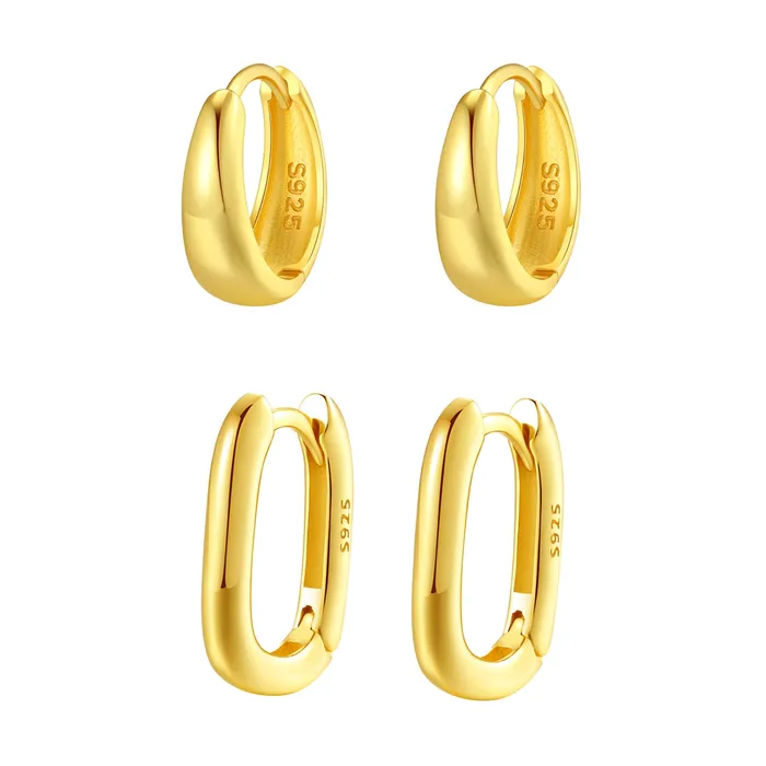 Earrings Dome Hoop Earring Sets Hey Happiness