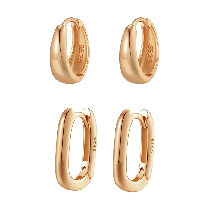 Earrings Dome Hoop Earring Sets Hey Happiness