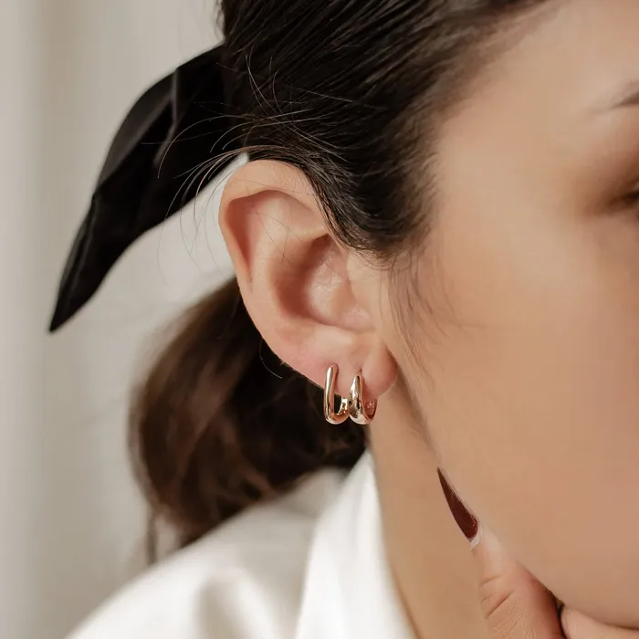 Earrings Dome Hoop Earring Sets Hey Happiness