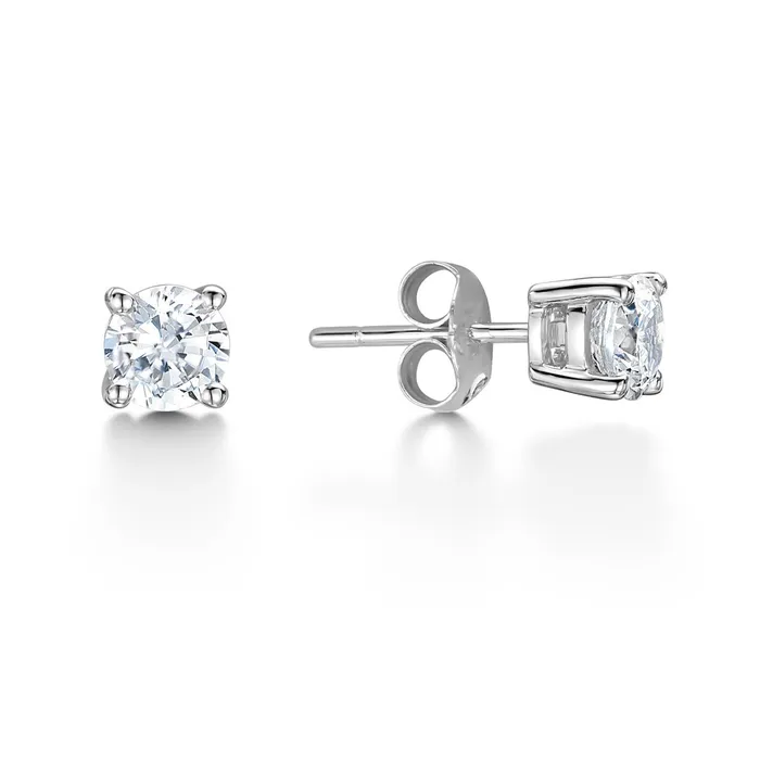 Earrings GB 290 Carats Round Cut Real Natural Earth Mined Diamonds Studs Earrings White Gold 14K Earrings GB 290 Carats Round Cut Real Natural Earth Mined Diamonds Studs Earrings White Gold 14K