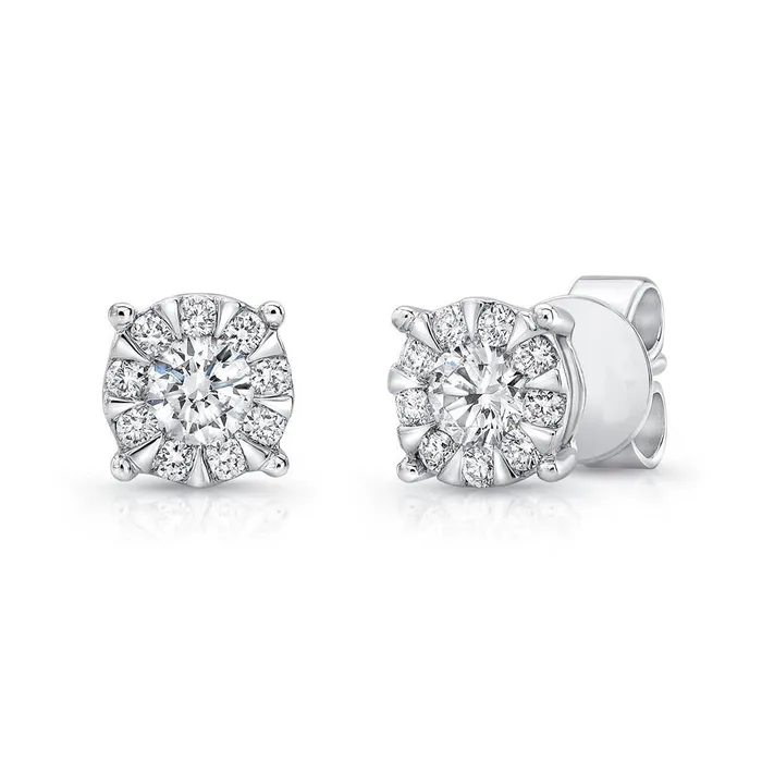Earrings GB 325 Ct Natural Earth Mined Diamonds Ladies Studs Halo Earring White Gold 14K Earrings GB 325 Ct Natural Earth Mined Diamonds Ladies Studs Halo Earring White Gold 14K