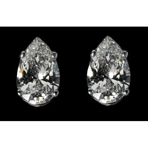 Earrings GB Earrings Pear Cut Natural Earth Mined Diamond G VS1 Stud Post 250 Ct Gold Earrings GB Earrings Pear Cut Natural Earth Mined Diamond G VS1 Stud Post 250 Ct Gold