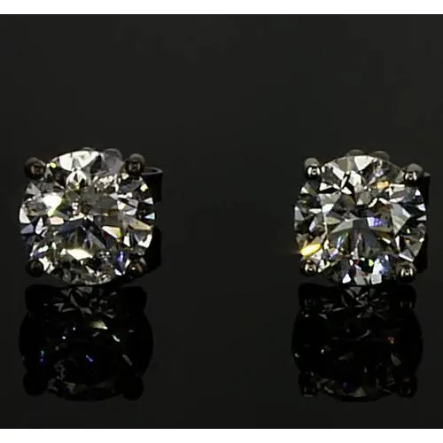 Earrings GB Natural Earth Mined Diamond Earrings 150 Carats Round Stud Prong Set White Gold 14K Earrings GB Natural Earth Mined Diamond Earrings 150 Carats Round Stud Prong Set White Gold 14K