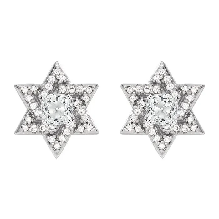 Earrings HarryChadEntcom Star Stud Earrings 525 Ct Cushion Old Cut Mined Diamond Earrings HarryChadEntcom Star Stud Earrings 525 Ct Cushion Old Cut Mined Diamond