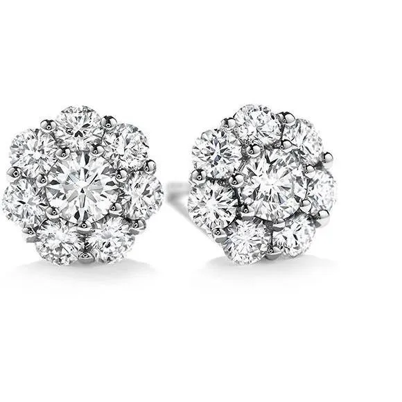 Earrings Prong Set Brilliant Cut 480 Ct Real Natural Earth Mined Diamonds Studs Halo Earrings 14K Wg GB Earrings Prong Set Brilliant Cut 480 Ct Real Natural Earth Mined Diamonds Studs Halo Earrings 14K Wg GB