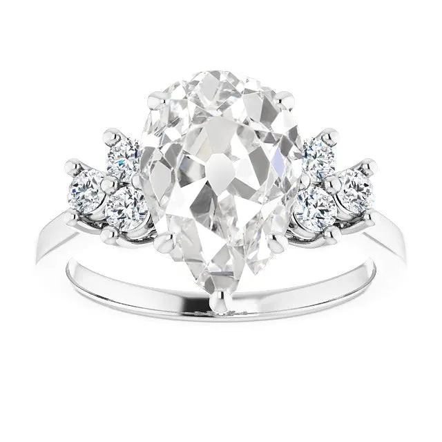 Engagement Ring Round Pear Old Mine Cut Huge Lab Grown Diamond 9 Carats HarryChadEntcom Rings Engagement Ring Round Pear Old Mine Cut Huge Lab Grown Diamond 9 Carats HarryChadEntcom Rings