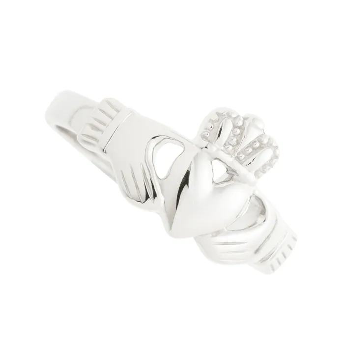 Galway Galway Ladies Claddagh Ring Rhodium Plated 925 Sterling Silver Rings