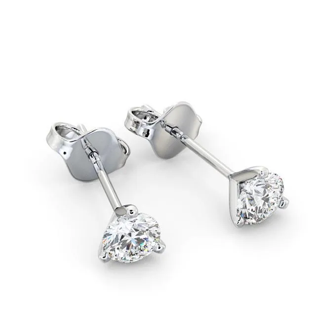 GB Earrings 135 Ct Round Natural Earth Mined Diamond Stud Women Earring