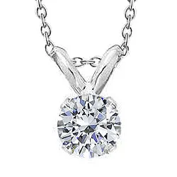 GB Necklaces 2 Carat Natural Earth Mined Diamond Pendant Gift For Her