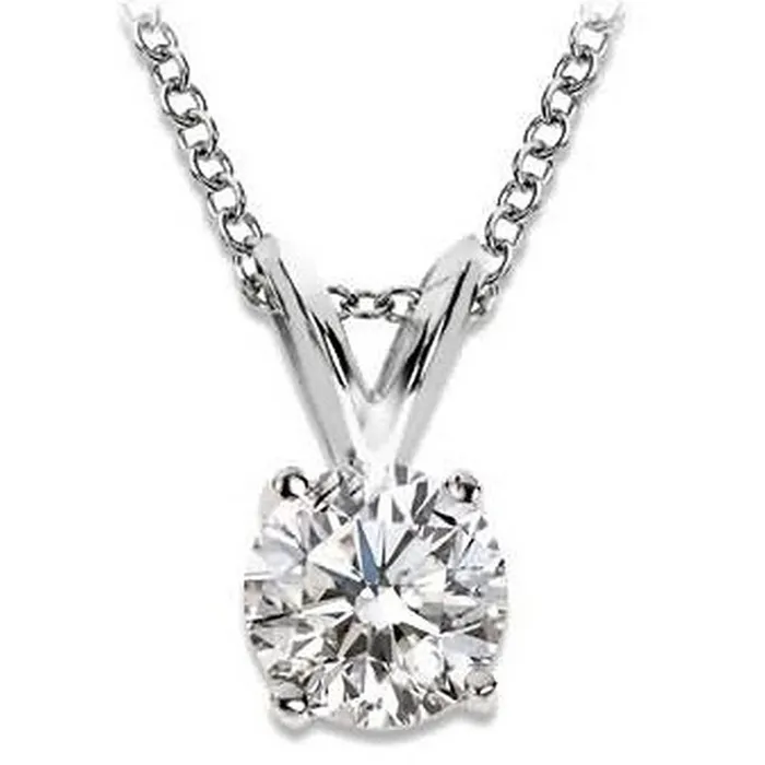 GB Necklaces Round Solitaire Real Natural Earth Mined Diamond Necklace Pendant 275 Ct White Gold 14K GB Necklaces Round Solitaire Real Natural Earth Mined Diamond Necklace Pendant 275 Ct White Gold 14K